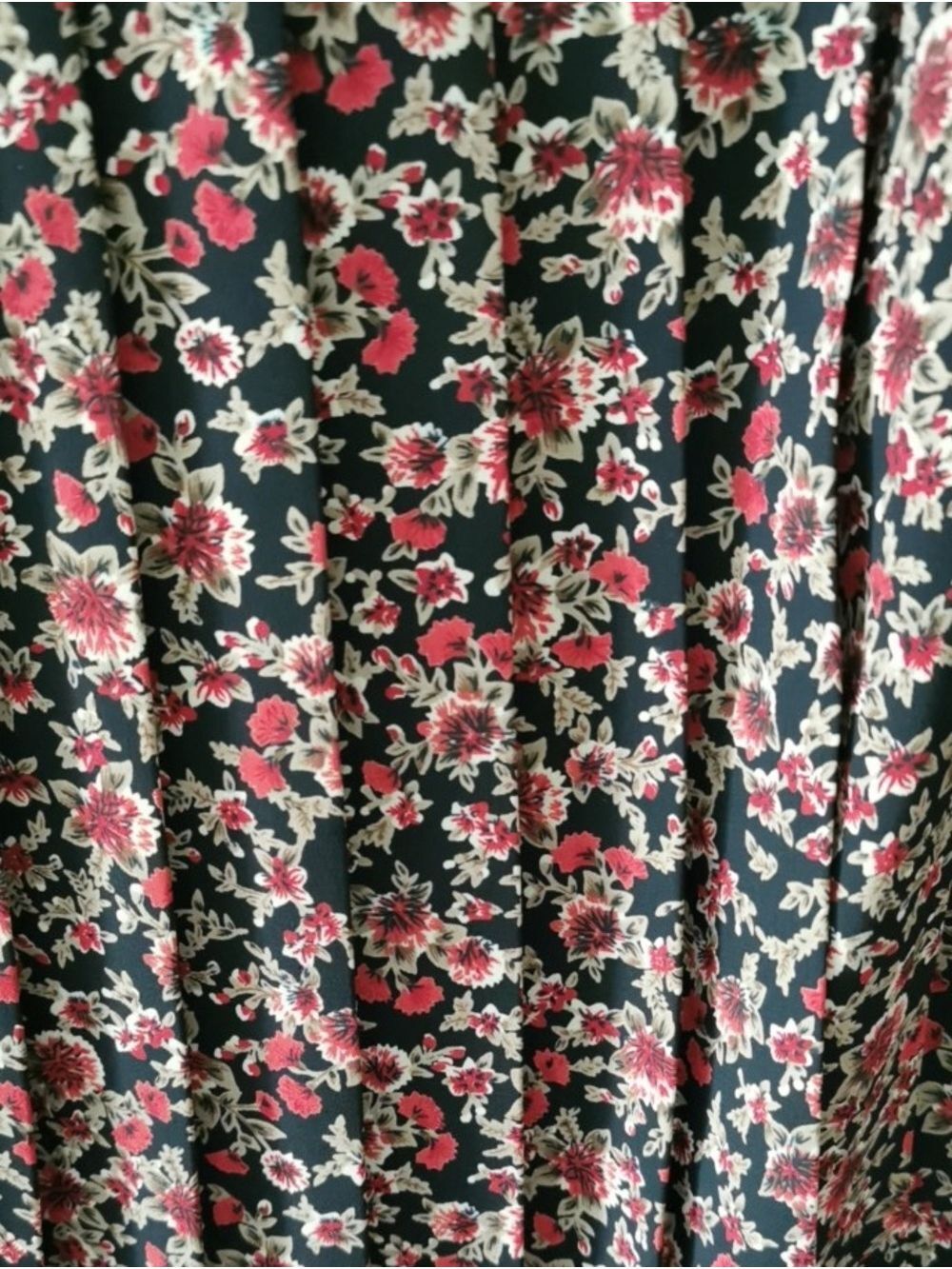 Womens DitzyFloral Pleated Women’s Prairiecore Cottagecore Skirt. 16 - Picture 7 of 8